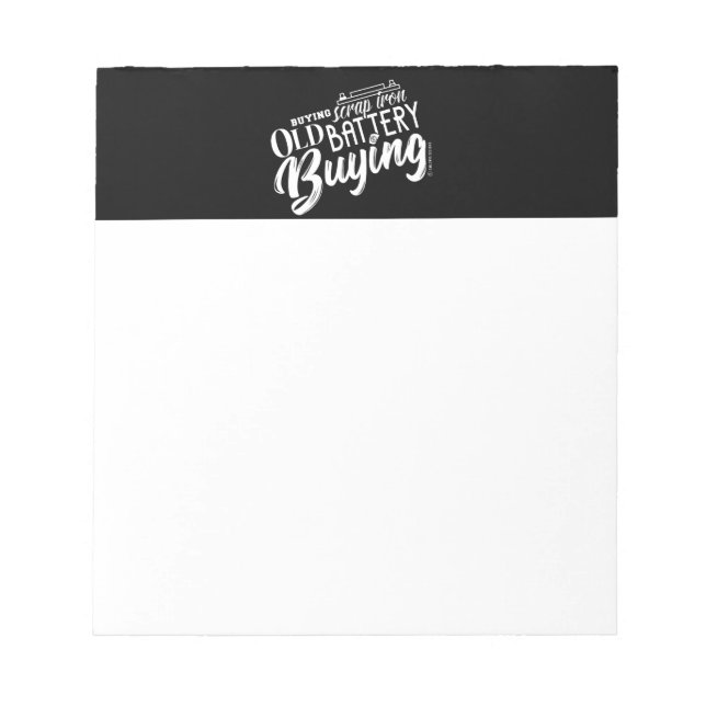 BLOC DE NOTAS COMPRAR HIERRO DE RAPAS, COMPRAR BATERÍA ANTIGUA (Frente)