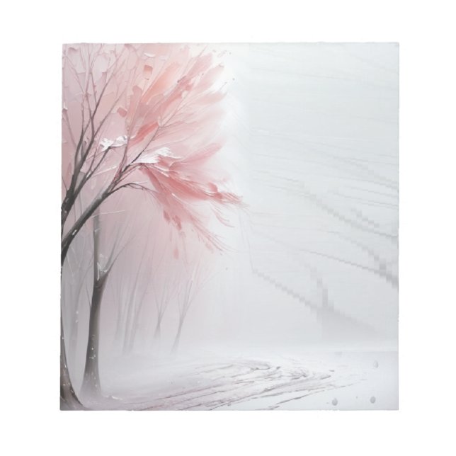 Bloc De Notas Comprimido de flores de invierno (Frente)