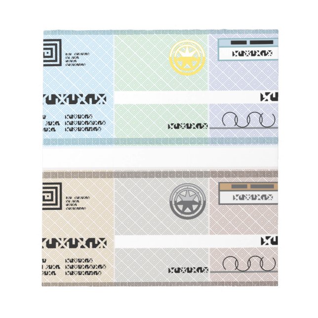 Bloc De Notas Comprobación de la compañía de cheques de descuent (Frente)