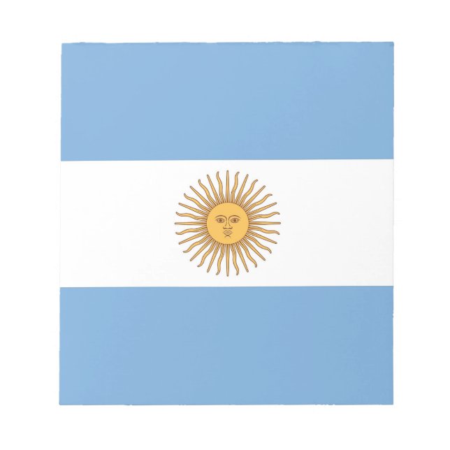 Bloc de notas con bandera de Argentina (Frente)