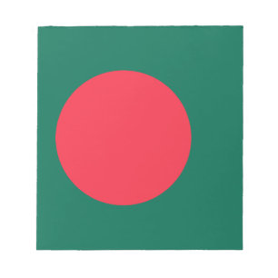 Bloc de notas con bandera de Bangladesh
