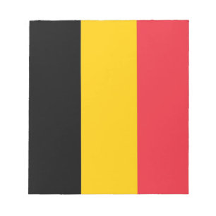 Bloc de notas con bandera de Bélgica