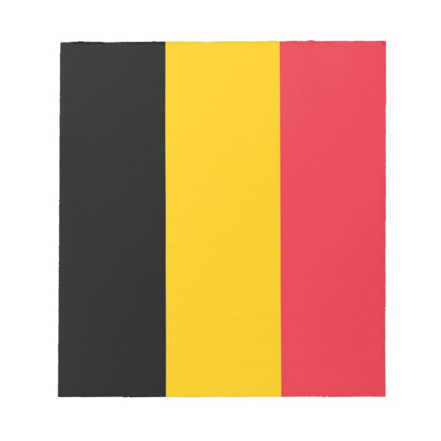 Bloc de notas con bandera de Bélgica (Frente)