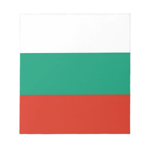 Bloc de notas con bandera de Bulgaria
