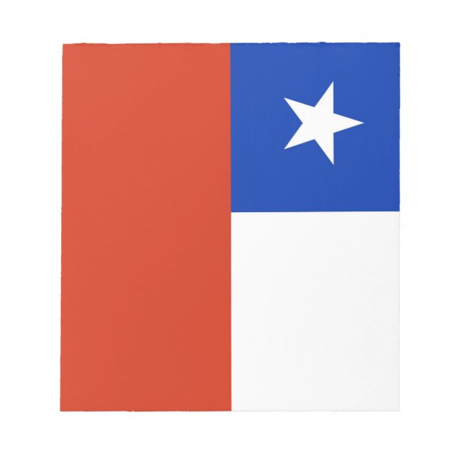Bloc de notas con bandera de Chile (Frente)
