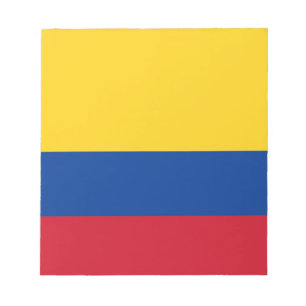 Bloc de notas con bandera de Colombia