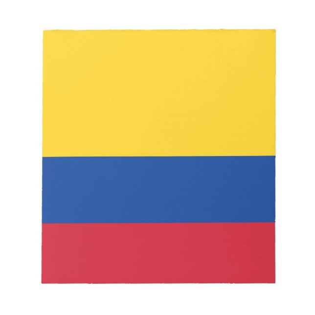 Bloc de notas con bandera de Colombia (Frente)