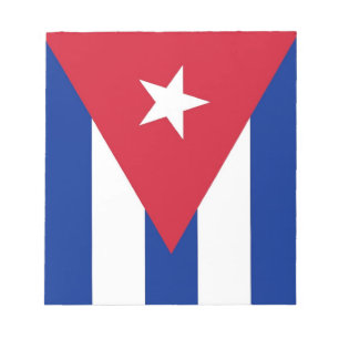 Bloc de notas con bandera de Cuba