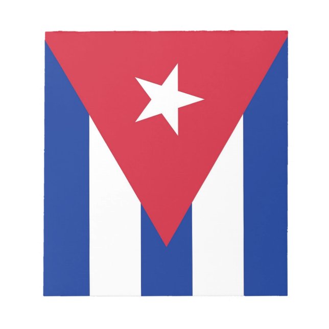 Bloc de notas con bandera de Cuba (Frente)