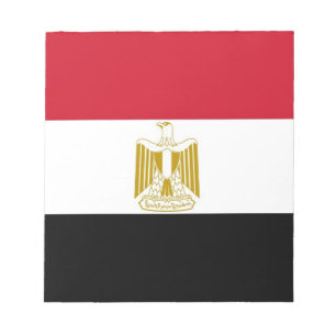 Bloc de notas con bandera de Egipto