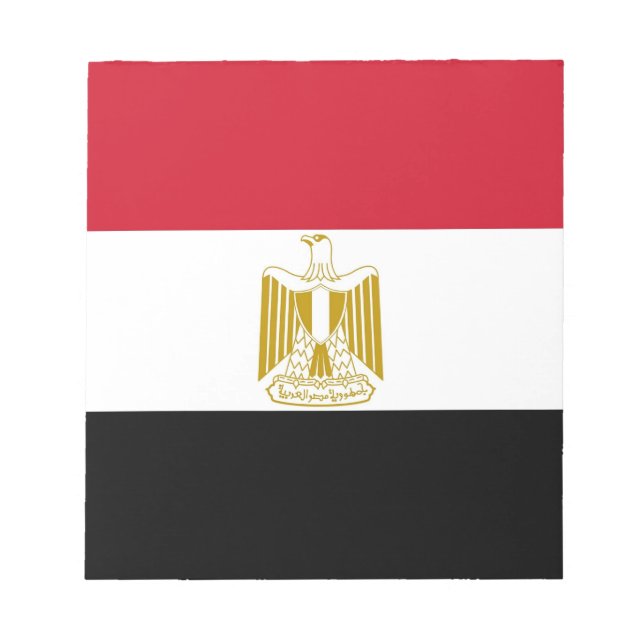 Bloc de notas con bandera de Egipto (Frente)