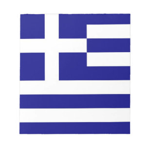 Bloc de notas con bandera de Grecia