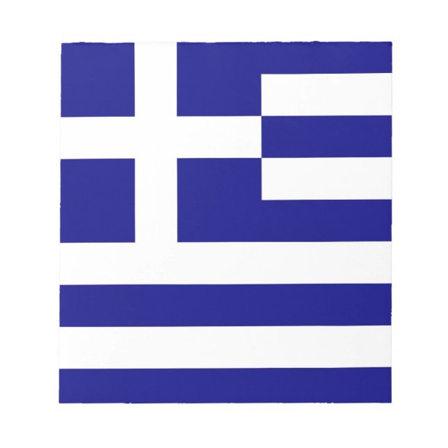 Bloc de notas con bandera de Grecia (Frente)