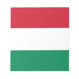 Bloc de notas con bandera de Hungría