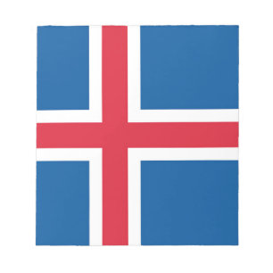 Bloc de notas con bandera de Islandia