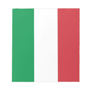 Bloc de notas con bandera de Italia