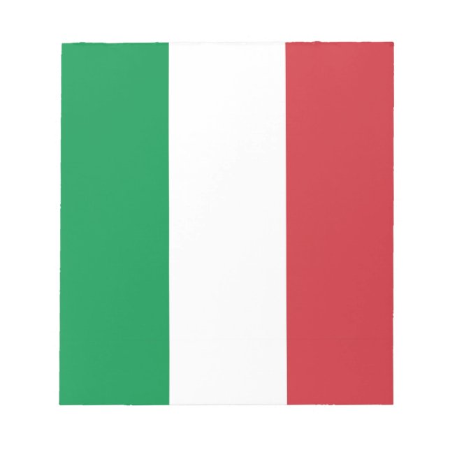 Bloc de notas con bandera de Italia (Frente)