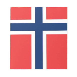 Bloc de notas con bandera de Noruega