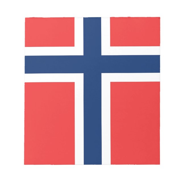 Bloc de notas con bandera de Noruega (Frente)