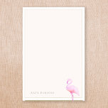Bloc de notas con color de agua rosa<br><div class="desc">Flamingo de acuarela rosada artística. Para obtener material de marketing adicional,  diseño personalizado o solicitud de logotipo,  póngase en contacto conmigo en maurareed.designs@gmail.com y responderé en el plazo de 24 horas. Para envíos,  las consultas de stock de tarjetas y precios contacte directamente con Zazzle.</div>