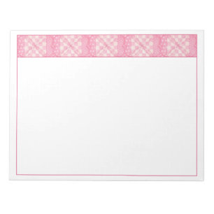 Bloc de notas con CORAZÓN ROSA 11x8.5