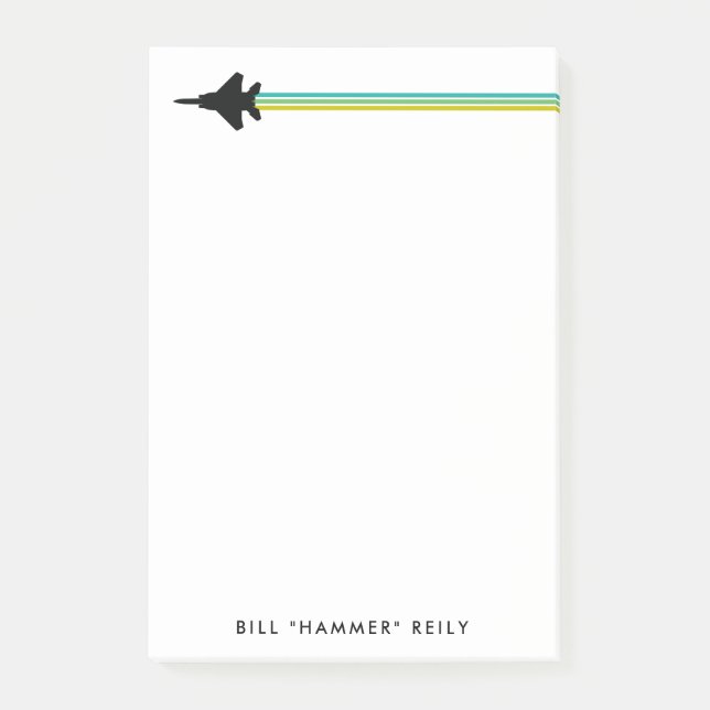 Bloc de notas con el nombre personalizado F-15 Fig (Anverso)