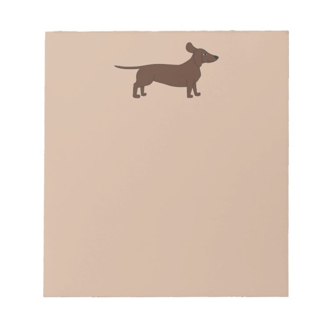 Bloc de notas con encabezado Dachshund (Frente)