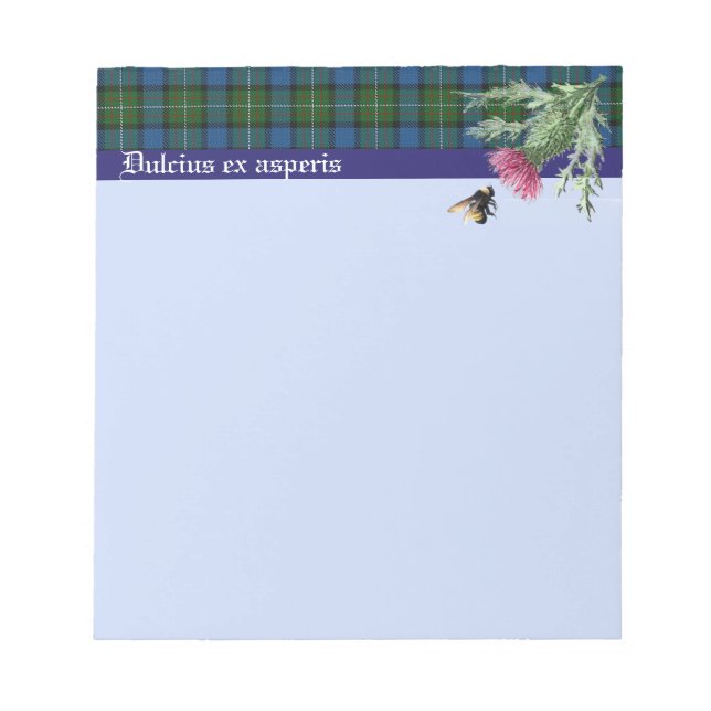 bloc de notas con Ferguson Clan Motto. Bee and Thi (Frente)