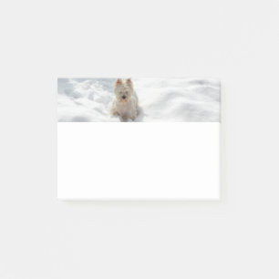 Bloc de notas con foto de perro Westie Blanca Niev