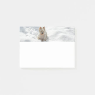 Bloc de notas con foto de perro Westie Blanca Niev