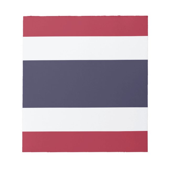 Bloc de notas con la bandera de Tailandia (Frente)