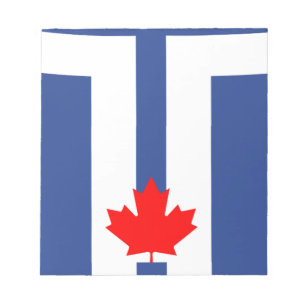 Bloc de notas con la bandera de Toronto, Canadá