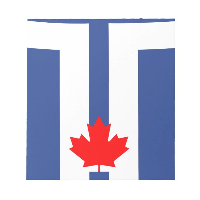 Bloc de notas con la bandera de Toronto, Canadá (Frente)
