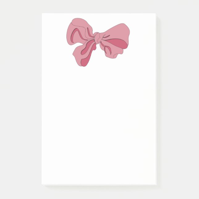 Bloc de notas con lazo rosa (Anverso)