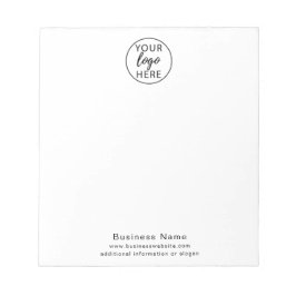 Bloc de notas con logotipo comercial personalizado