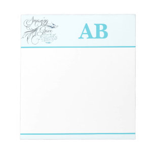 Bloc de notas con monograma de Amazing Grace