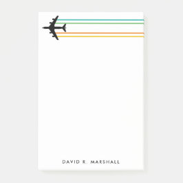 Bloc de notas con nombre personalizado de rayas de