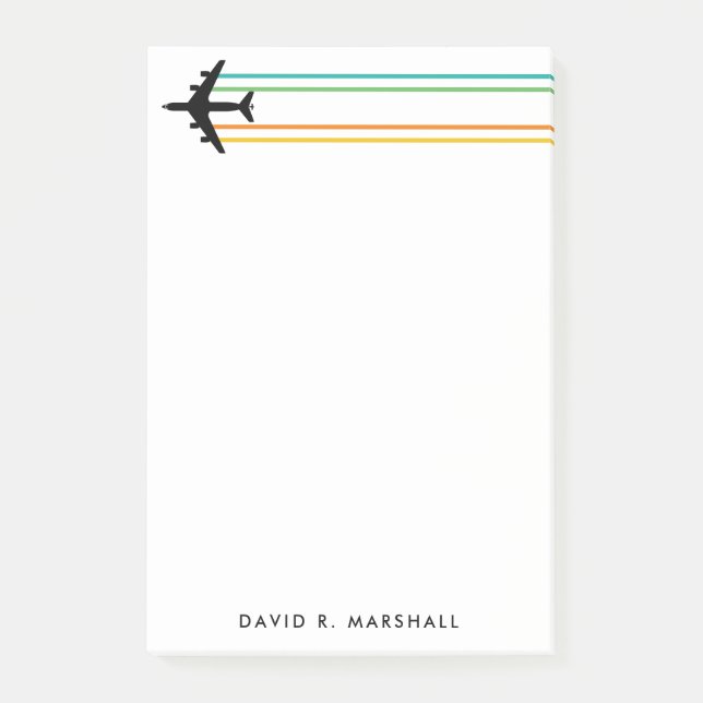 Bloc de notas con nombre personalizado de rayas de (Anverso)