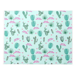 Bloc de notas con patrón de Cactus Cute