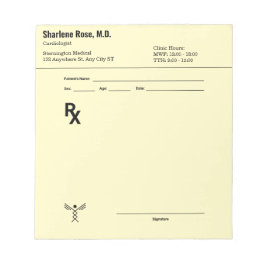 Bloc de notas con receta para personalizados - Méd