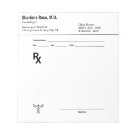 Bloc de notas con receta para personalizados - Méd