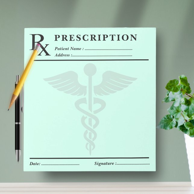Bloc de notas con receta para personalizados - Méd (Custom Prescription Notepad – Editable Doctor RX)