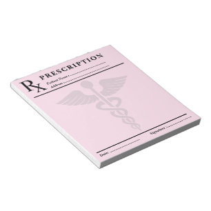 Bloc de notas con receta para personalizados - Méd
