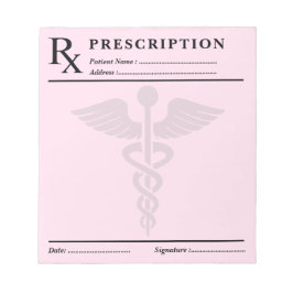 Bloc de notas con receta para personalizados - Méd