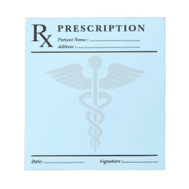 Bloc de notas con receta para personalizados - Méd
