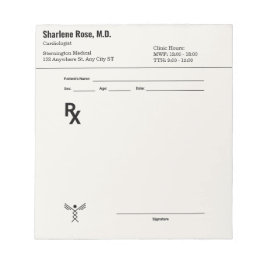 Bloc de notas con receta para personalizados - Méd