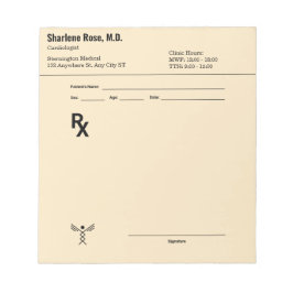 Bloc de notas con receta para personalizados - Méd