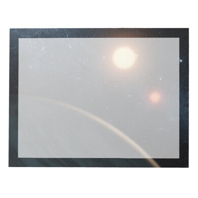 Bloc De Notas Concepto de artista que ilustra a Kepler-16b. (Frente)