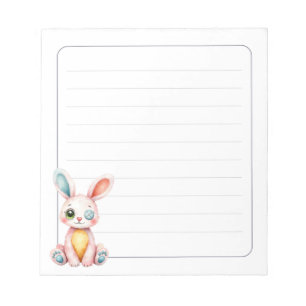 Bloc De Notas Conejito Lindo 5.5 x 6 Regalo de Papelería de Cone
