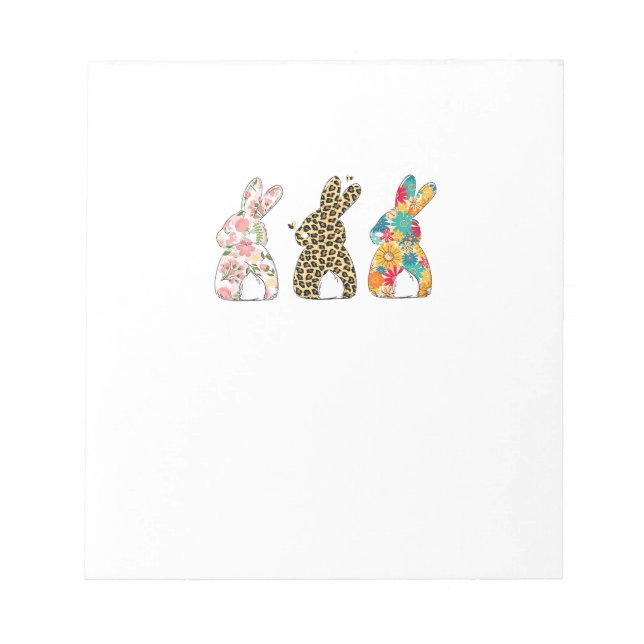 Bloc De Notas Conejitos de Pascua Lindos Conejito Leopardo y Con (Frente)